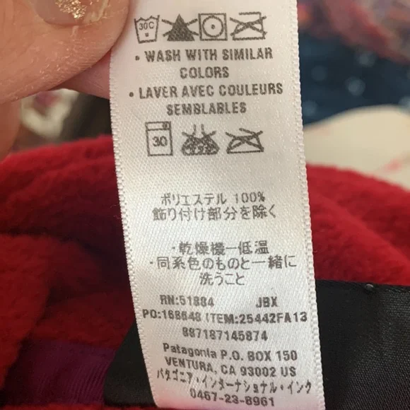 Patagonia Women's Bright Red Teddy Fleece Jacket - Picture 13 of 14